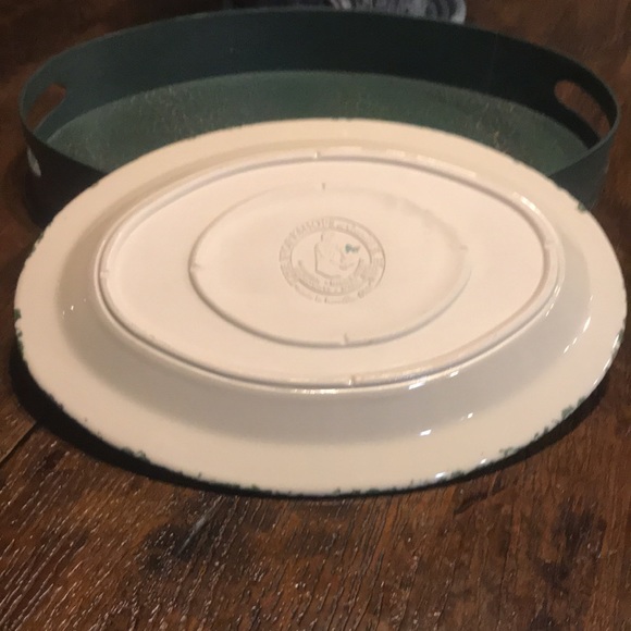 Gerald Henn-Vintage Stoneware Serving Plater w/tray-EUC - Picture 4 of 8
